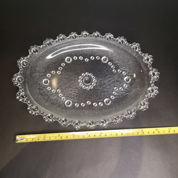 3 for$15 Vintage Collectible 10.5" Masserini Barocco Glass Italian Bubble Lace - Picture 6 of 8